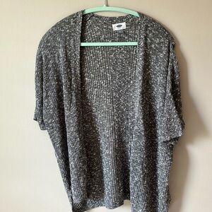 Open front gray black cardigan old navy size small